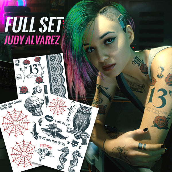 Judy Alvarez FULL SET Temporary Tattoos – TattooIcon